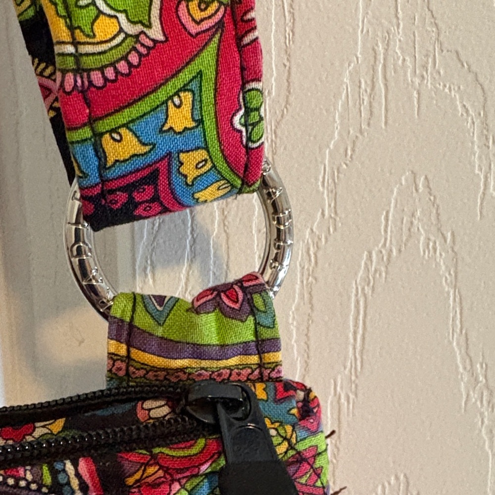 Vera Bradley Black Multicolor Floral Shoulder Bag - Picture 3 of 8